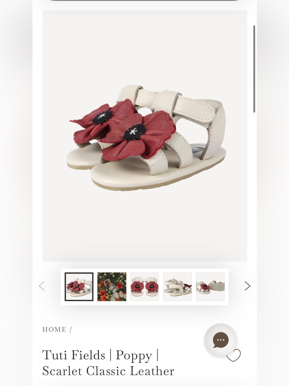 NWT Donsje Tuti Fields, Poppy, Scarlett Classic Leather Sandals, size 0-6 months